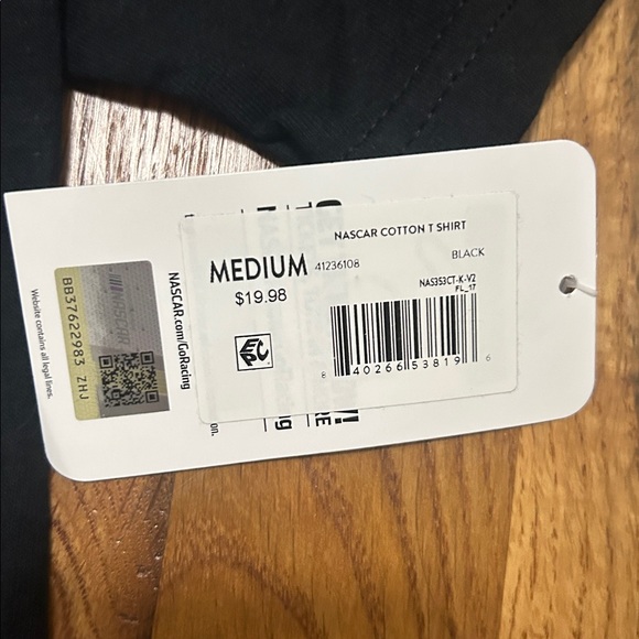 💕5/$15 Nascar Black Tee with Colorful Logo, NEW - Picture 3 of 3